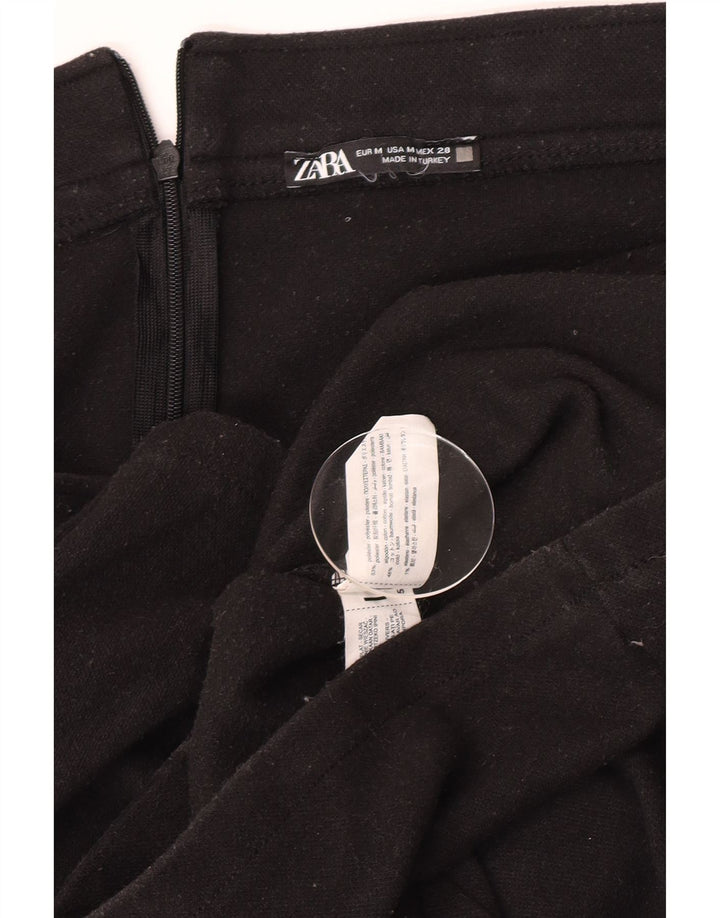 Zara Γυναικεία Ψηλόμεση Maxi Φούστα Medium W30 Μαύρο Πολυεστέρας