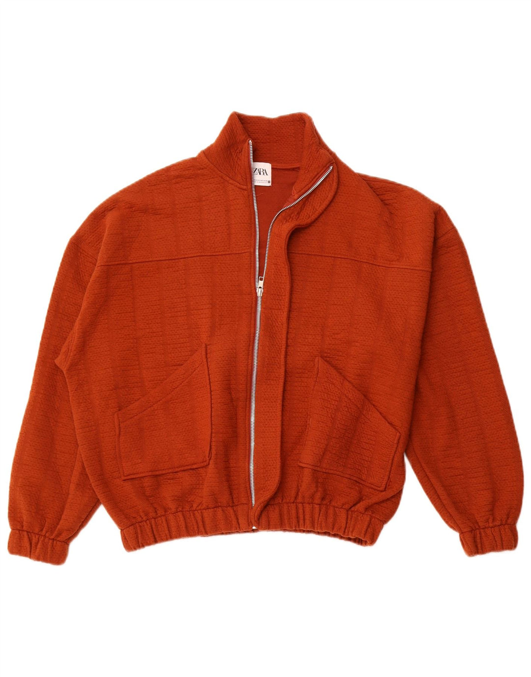 ZARA Γυναικείο μπουφάν μπουφάν UK 6 XS Maroon Polyester