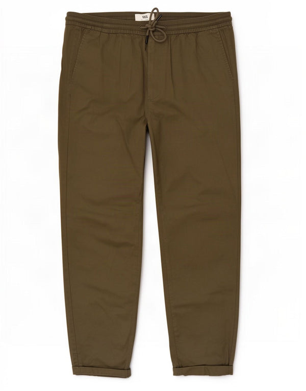 Ανδρικό κωνικό παντελόνι Marks & Spencer Large W38 L30 Χακί βαμβακερό