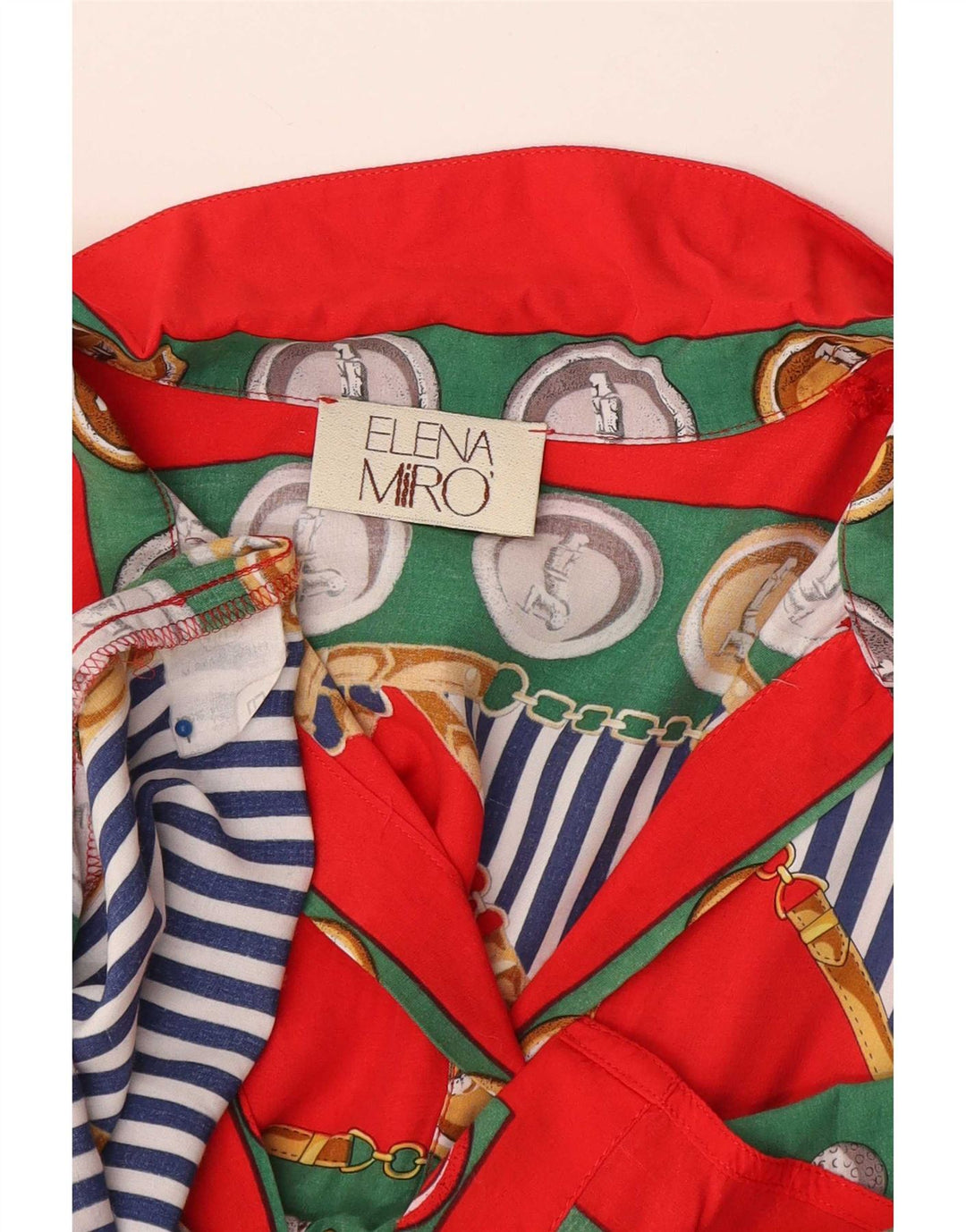 ELENA MIRO Γυναικείο πουκάμισο Abstract Pattern Μπλούζα UK 14 Medium πολύχρωμο