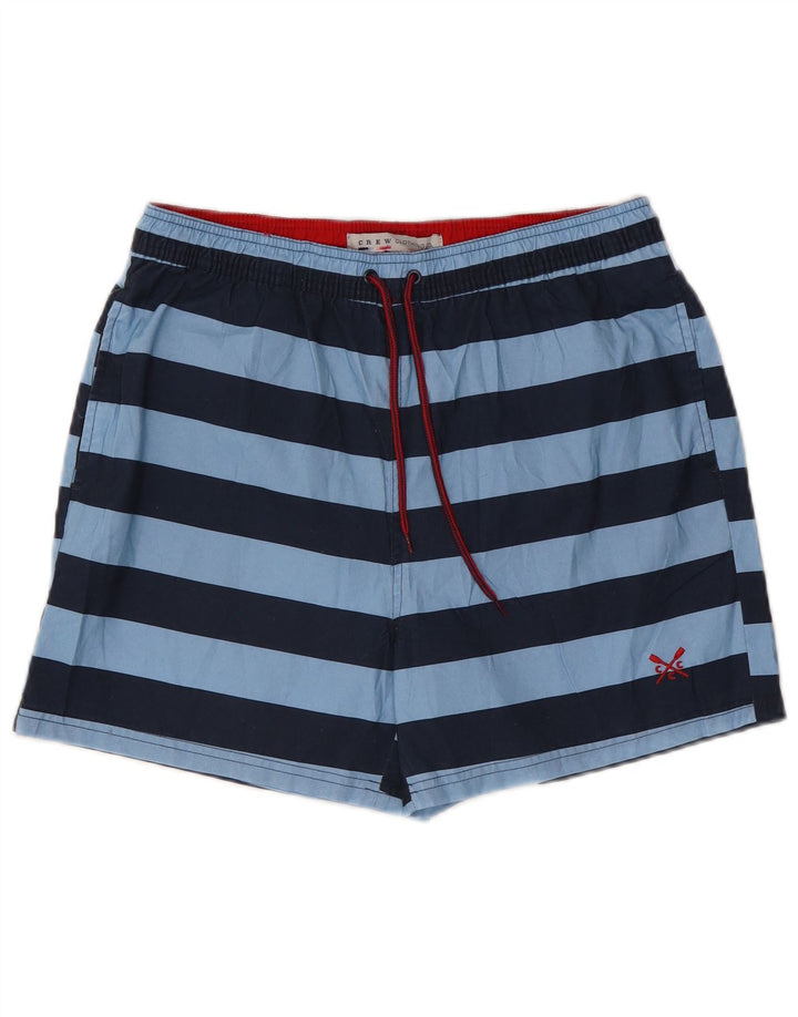 CREW CLOTHING Ανδρικό σορτς κολύμβησης Μεσαίο μπλε ριγέ πολυεστέρα