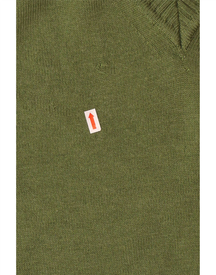 PIERRE CARDIN Γυναικείο πουλόβερ μεγάλου μεγέθους V-λαιμόκοψη UK 16 μεγάλο χακί