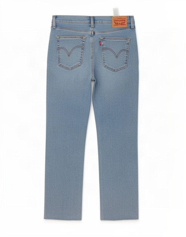 Levi's Womens Distressed Straight Jeans W30 L27 Blue Cotton