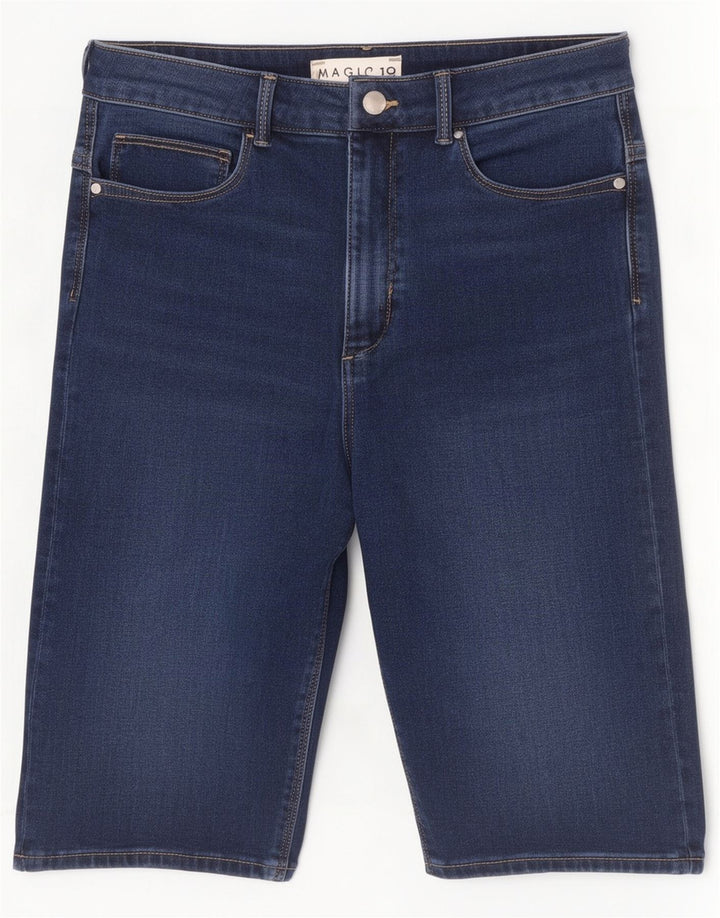 Γυναικείο μαγικό τζιν σορτς Marks & Spencer UK 12 Medium W28 Navy Blue