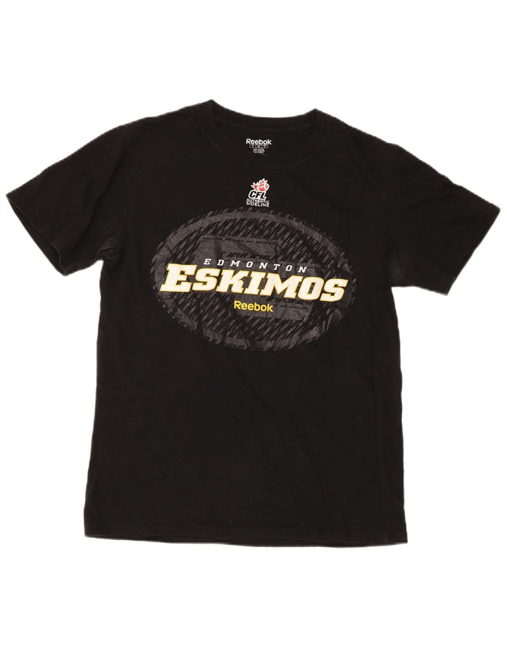 Reebok Ανδρικό T-Shirt με κανονικό γραφικό τοπ Μικρό μαύρο βαμβακερό