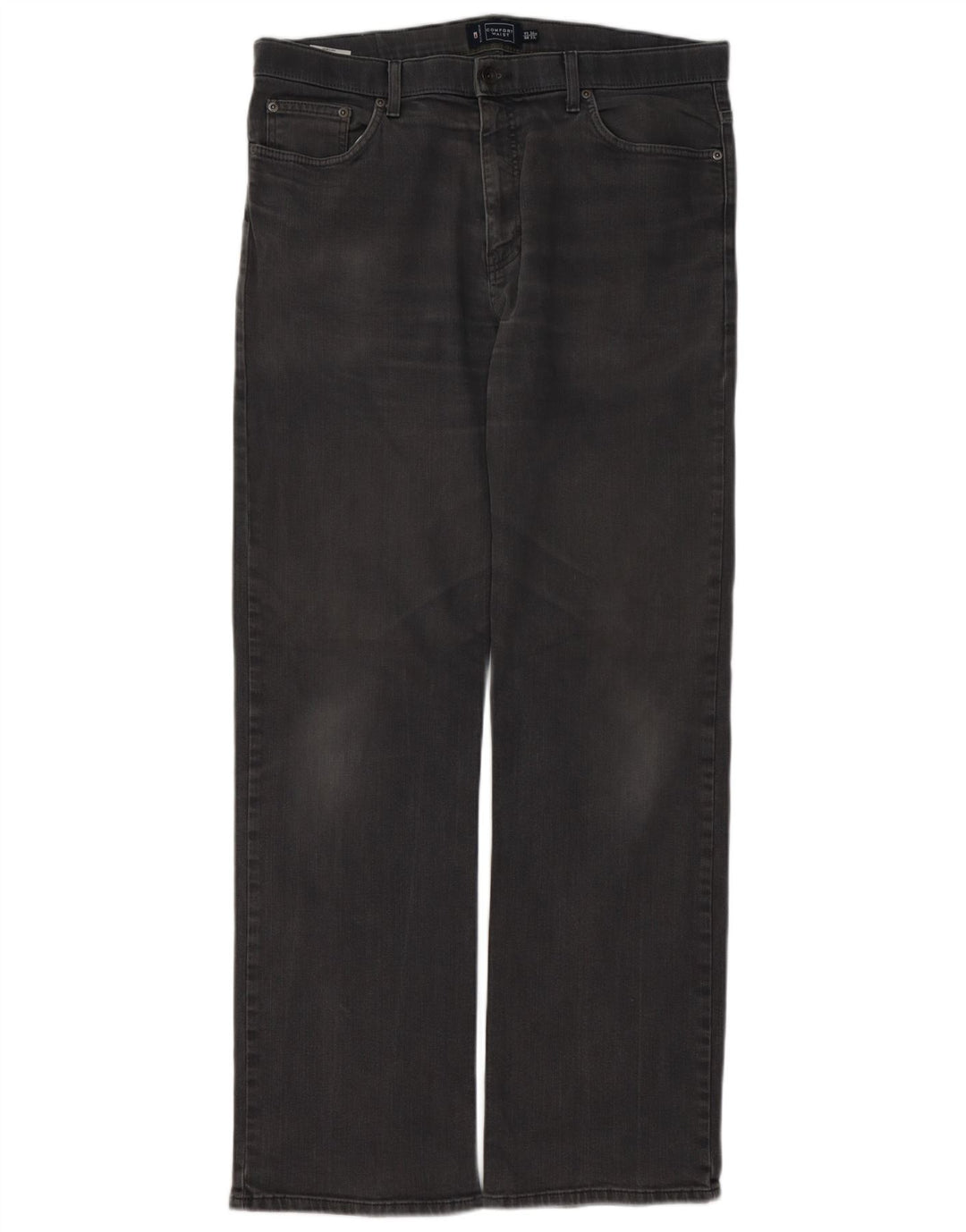 MARKS & SPENCER Ανδρικό μπλε Harbor Straight Jeans W36 L33 Γκρι βαμβακερό