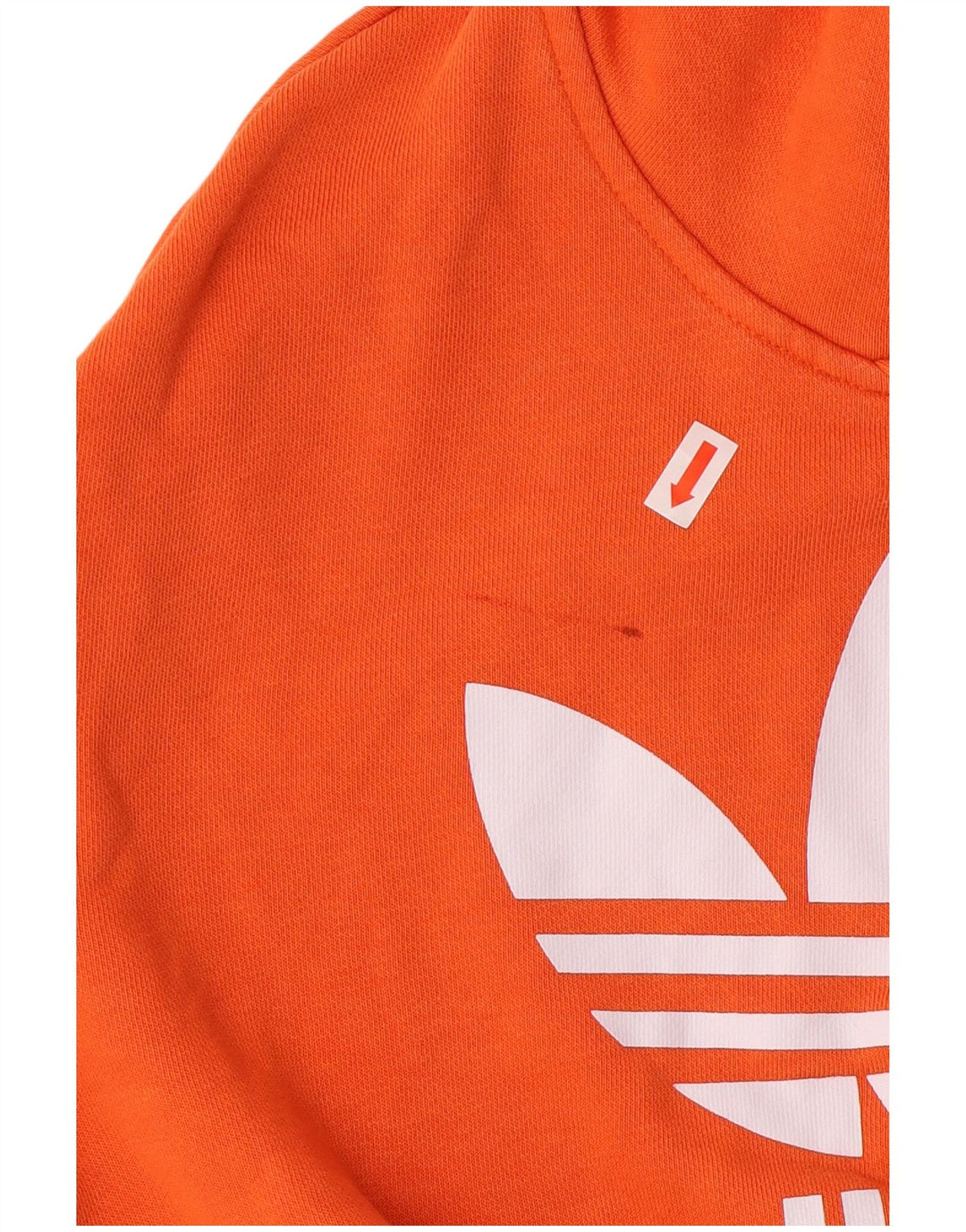 ADIDAS Boys Graphic Hoodie Jumper 12-13 ετών Πορτοκαλί βαμβάκι