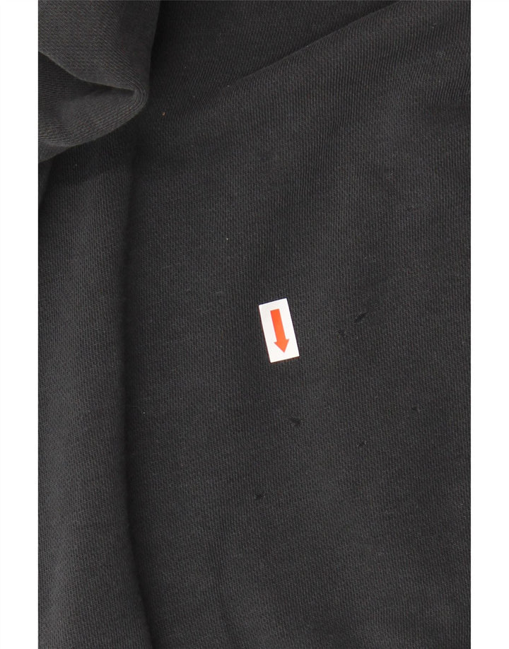 NIKE Γυναικείο φούτερ με κουκούλα UK 14 μεσαίο βαμβακερό μαύρο