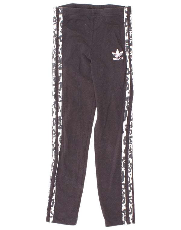 Adidas Κοριτσίστικα Κολάν 6-7 ετών Μαύρο Animal Print Βαμβακερό