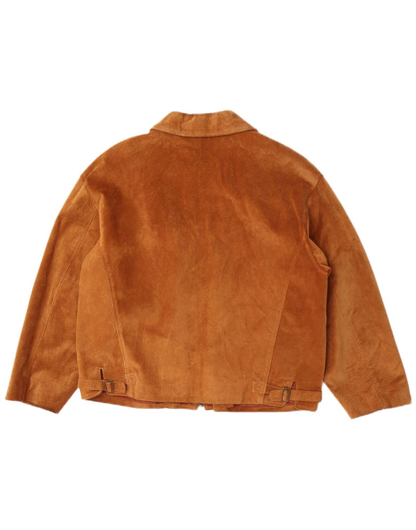 Ανδρικό Suede Jacket Antica Pelleria UK 44 2XL Καφέ