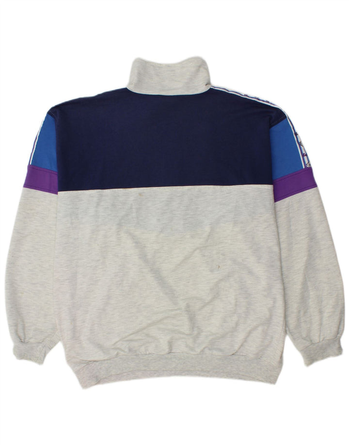 Ανδρικό φούτερ LOTTO με φερμουάρ με λαιμόκοψη σε μεγάλο γκρι χρώμα