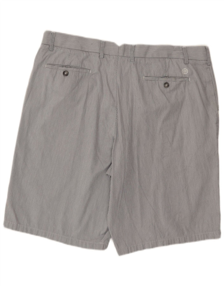Ανδρικό σορτς Chino Marks & Spencer W40 XL Γκρι βαμβακερό ριγέ