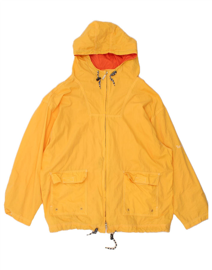 TIMBERLAND Ανδρικό μπουφάν βροχής με κουκούλα UK 40 Large Yellow Nylon