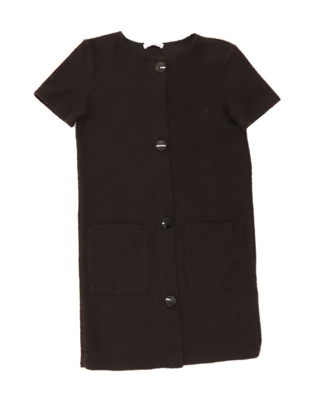 ZARA Womens Short Sleeves Shift Dress UK 10 Small Black Polyester Vintage Zara and Second-Hand Zara from Messina Hembry 