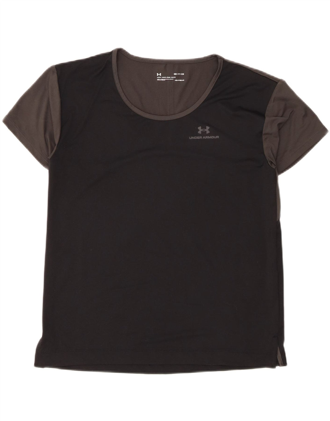 Γυναικείο μπλουζάκι UNDER Armour Heat Gear T-shirt Top 10 UK Small Black Colourblock