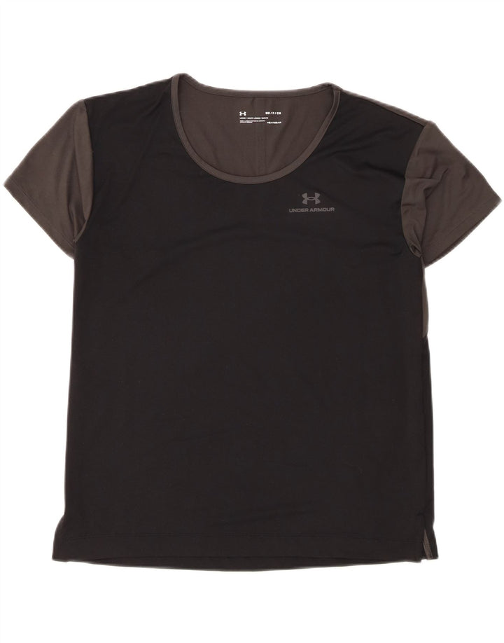 Γυναικείο μπλουζάκι UNDER Armour Heat Gear T-shirt Top 10 UK Small Black Colourblock
