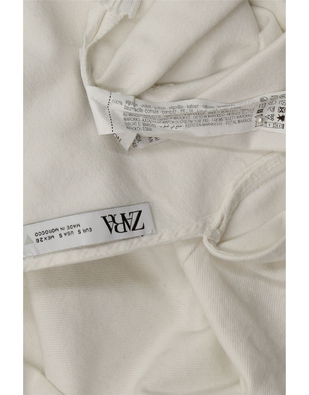 Γυναικείο Playsuit ZARA UK 10 Small White Cotton