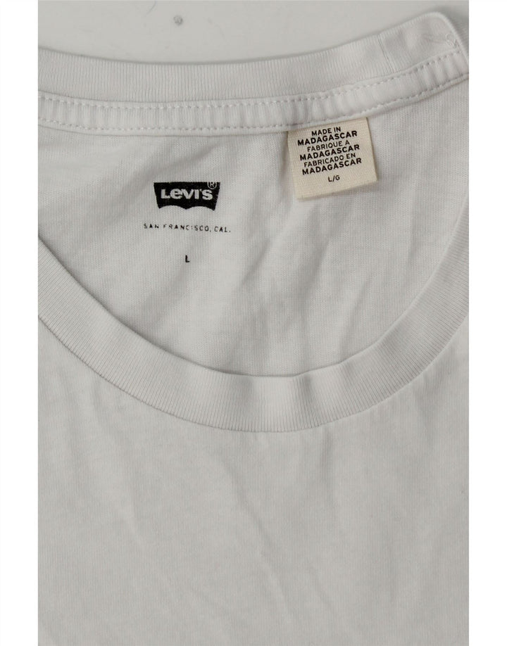 Ανδρικό γραφικό T-Shirt LEVI'S Top Large White