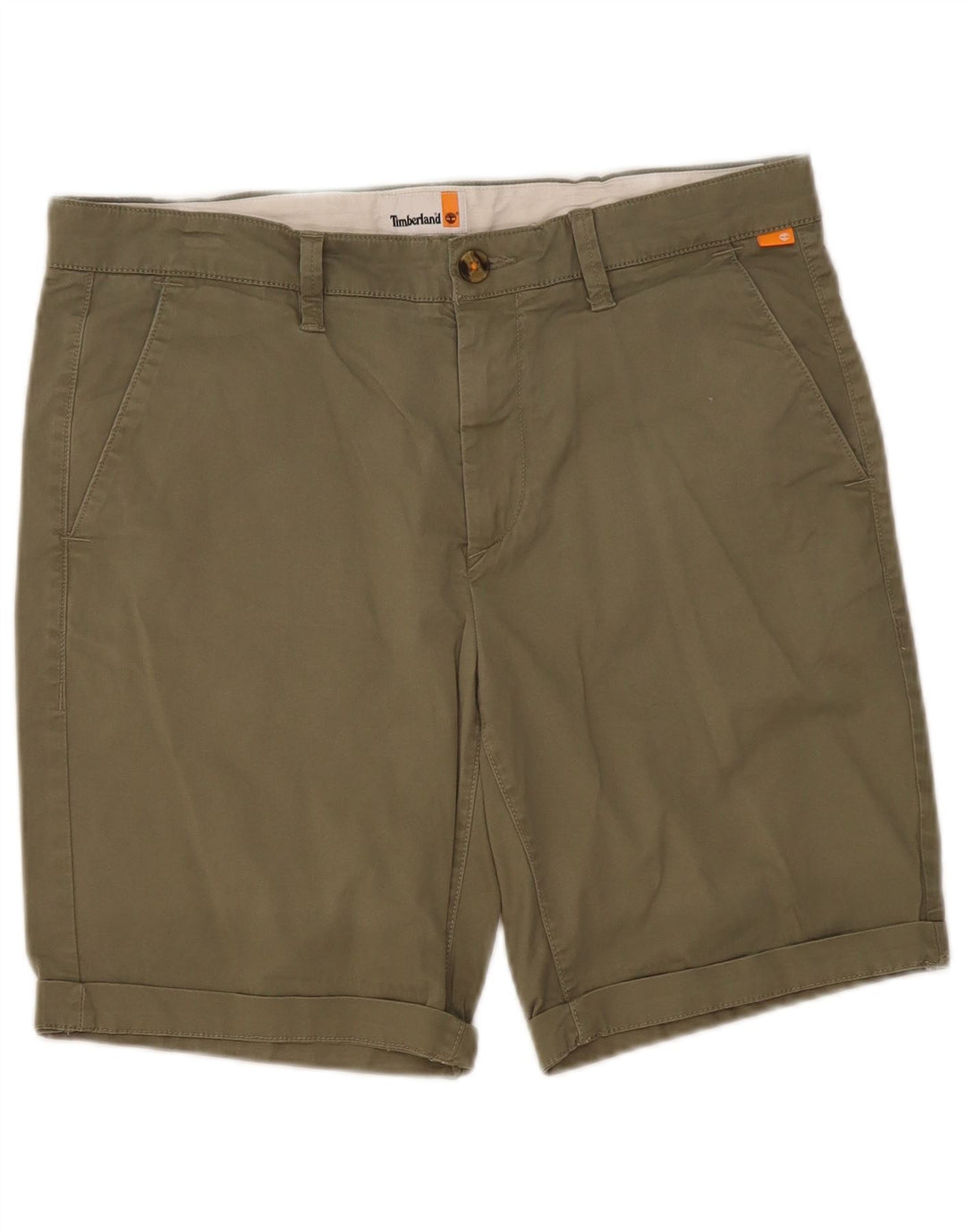 Ανδρικό σορτς Chino Timberland W33 από μεσαίο χακί βαμβακερό