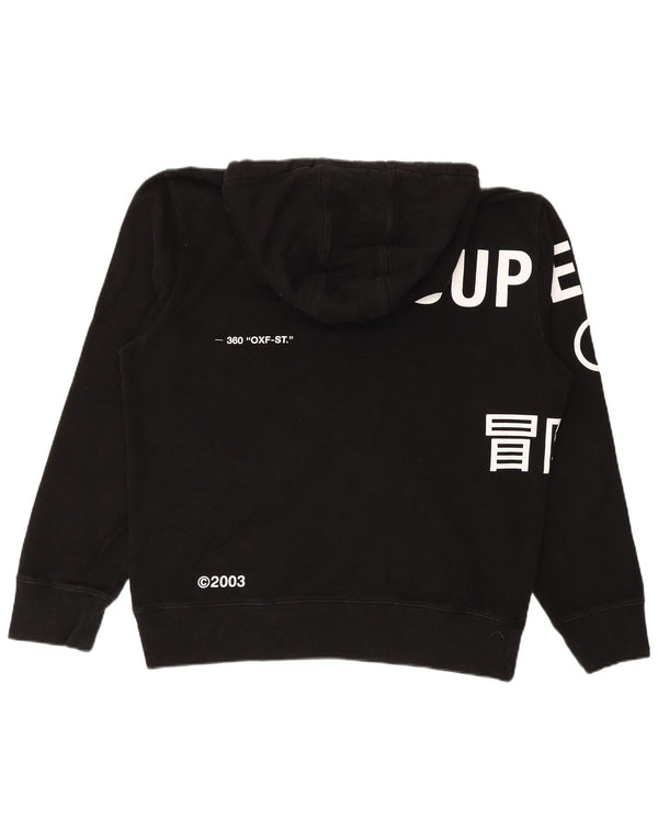 Ανδρικό γραφικό κουκούλα SUPERDRY Jumper XL Μαύρο βαμβακερό