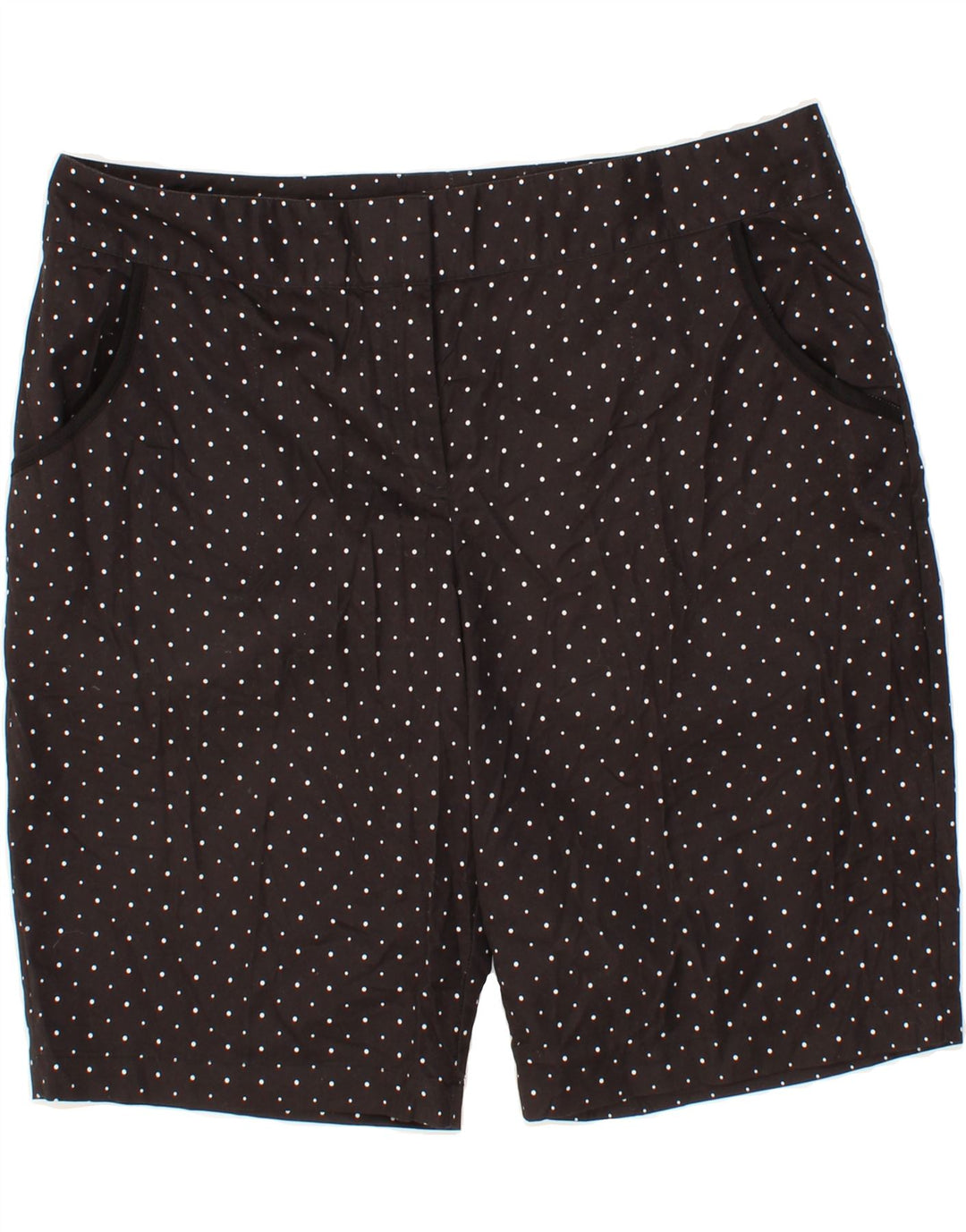 IZOD Womens Golf Chino Shorts W38 XL Black Polka Dot Polyester Vintage Izod and Second-Hand Izod from Messina Hembry 
