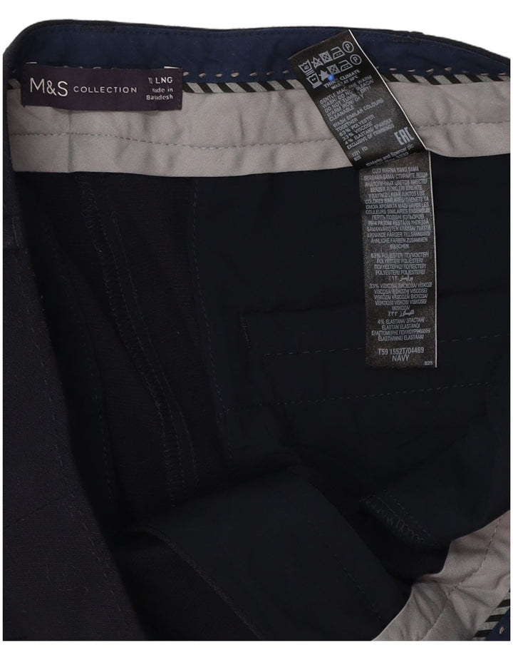 Marks & Spencer γυναικείο παντελόνι UK 12 Medium W34 L32 Navy Blue