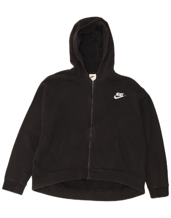 Γυναικείο πουλόβερ Nike με φερμουάρ UK 18 XL Μαύρο βαμβακερό