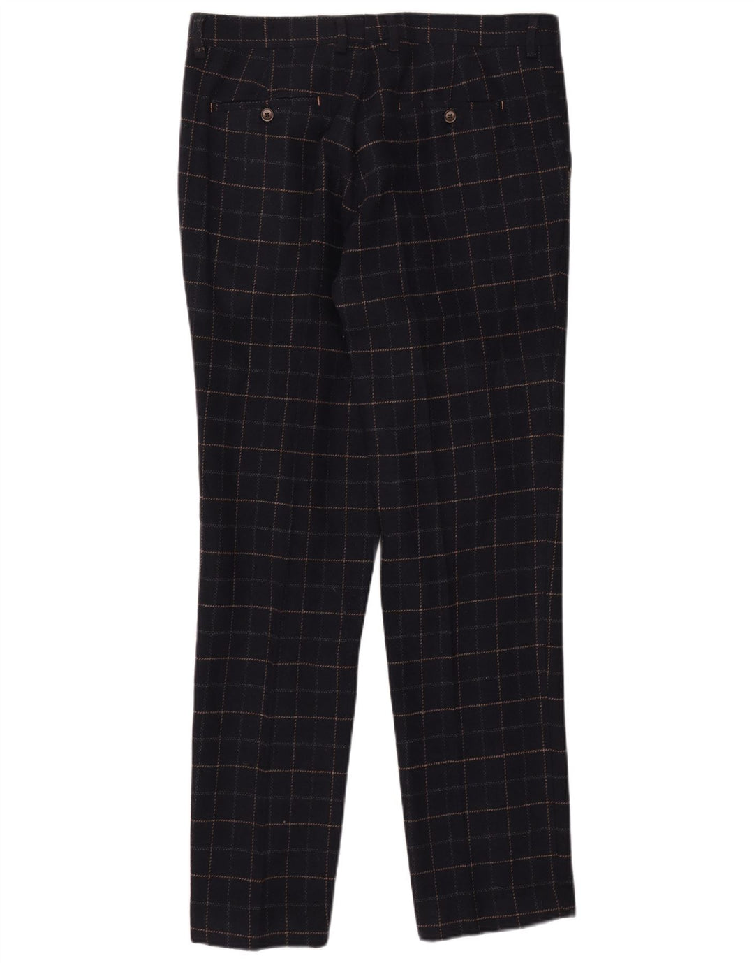 Cavani Ανδρική στολή 2 κουμπιών UK 40 Large W38 L32 Navy Blue Check