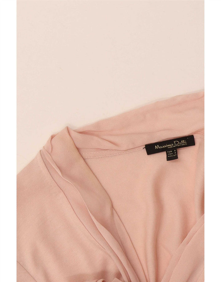 Massimo Dutti Γυναικεία μακρυμάνικη μπλούζα τοπ UK 10 Small Pink