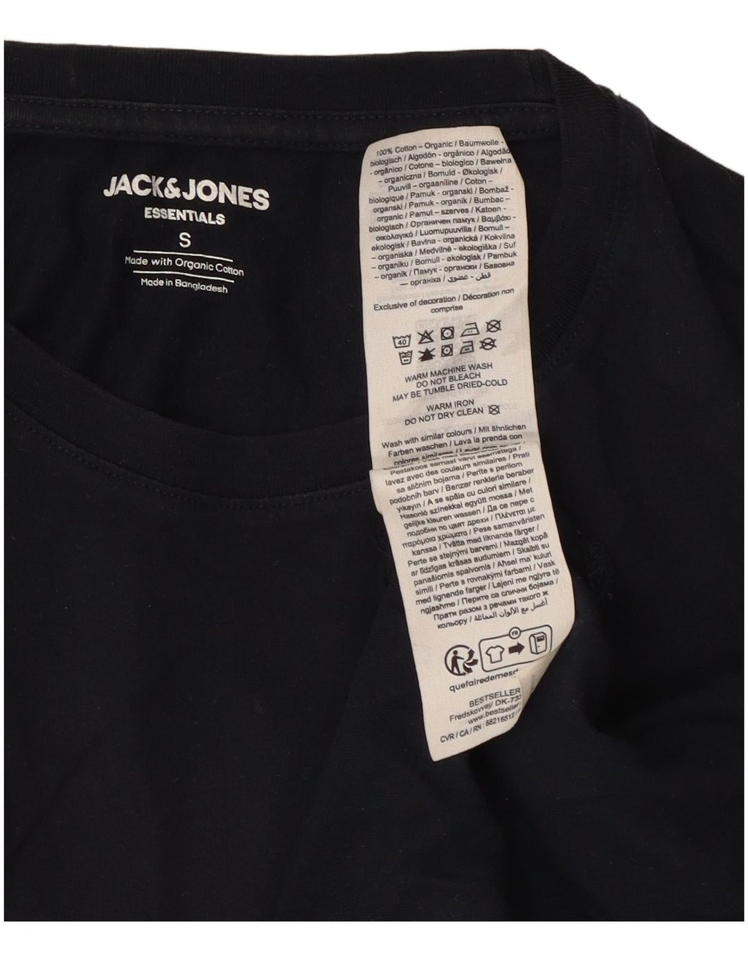 Jack & Jones Ανδρικό T-Shirt Top Small Navy Blue από βαμβάκι