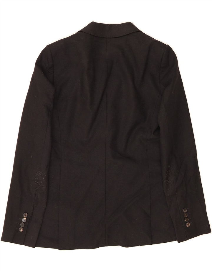 MASSIMO DUTTI Womens 1 Button Blazer Jacket EU 38 Small Black Wool Vintage Massimo Dutti and Second-Hand Massimo Dutti from Messina Hembry 