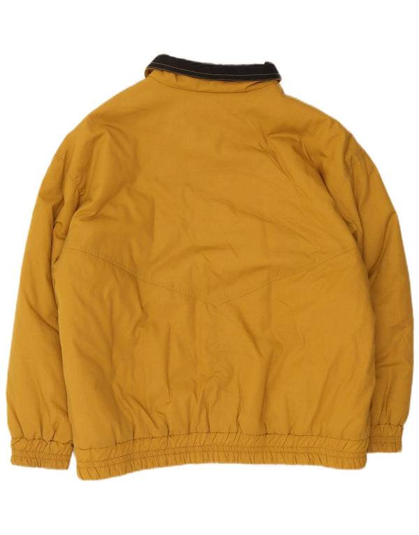 Vintage γυναικείο υπερμεγέθη Bomber Jacket EU 40 Medium Yellow Polyester