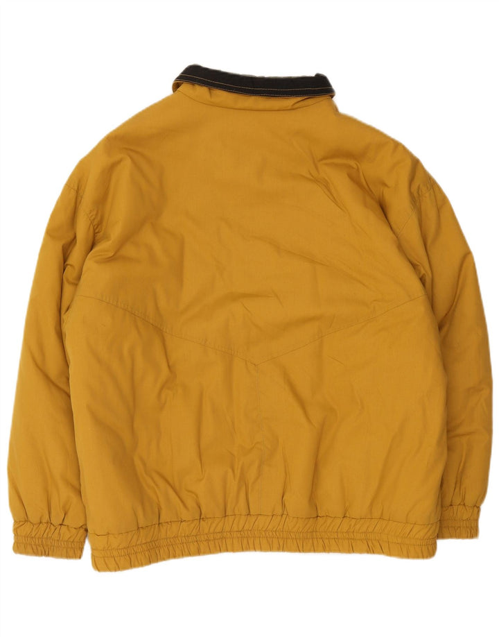 Vintage γυναικείο υπερμεγέθη Bomber Jacket EU 40 Medium Yellow Polyester