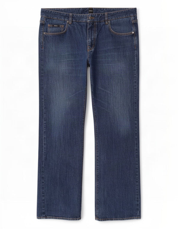 Ανδρικό τζιν ίσιο Hugo Boss W38 L32 Navy Blue Cotton