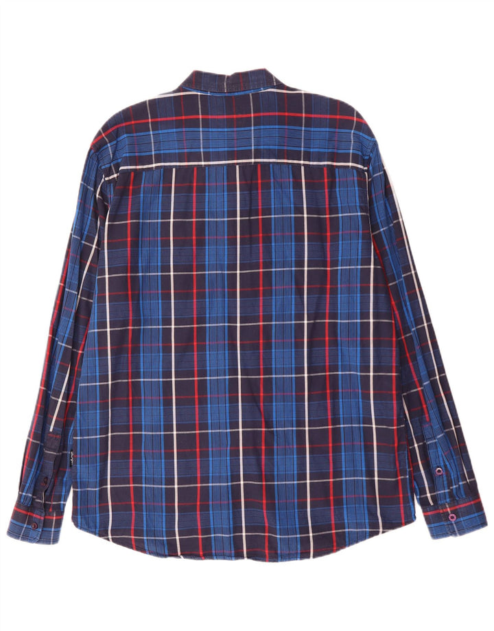 Ανδρικό πουκάμισο Wrangler Regular Fit XL Navy Blue Check Cotton