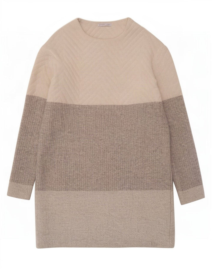 Zara Γυναικείο Jumper Φόρεμα UK 10 Small πολύχρωμο Colourblock Πολυεστέρας