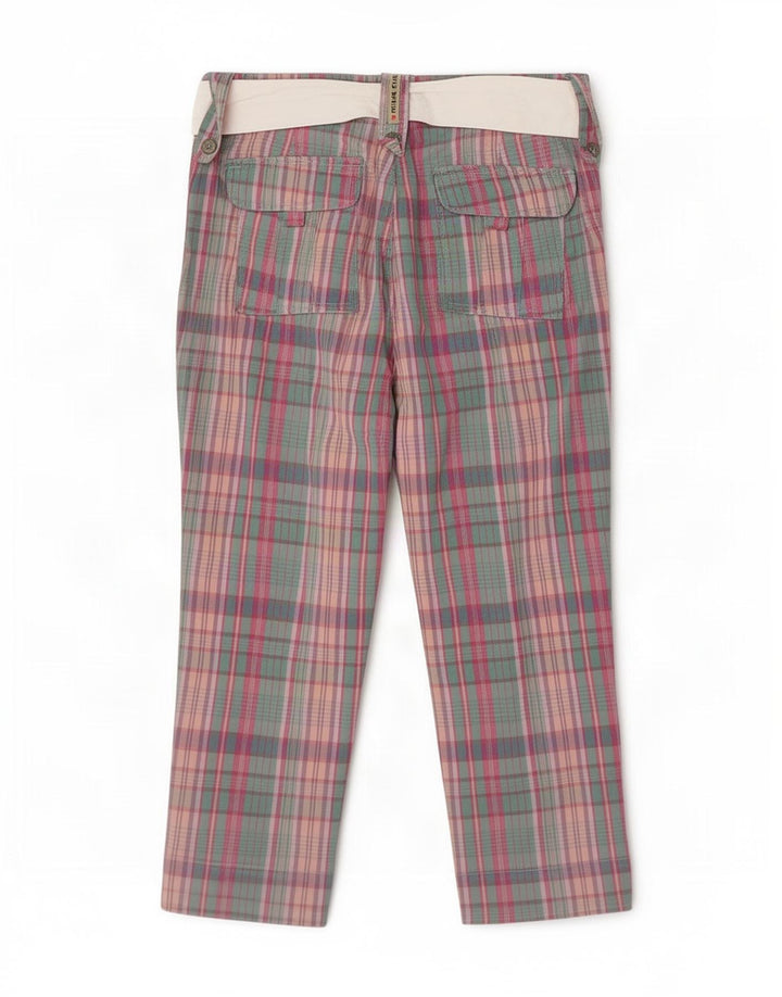 Think Pink γυναικείο παντελόνι Capri IT 44 Medium W28 L21 Πολύχρωμο Check