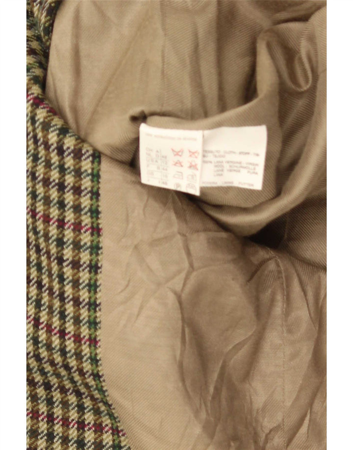 Max Mara Γυναικείο Σαββατοκύριακο Blazer Jacket UK 16 Large Green Houndstooth