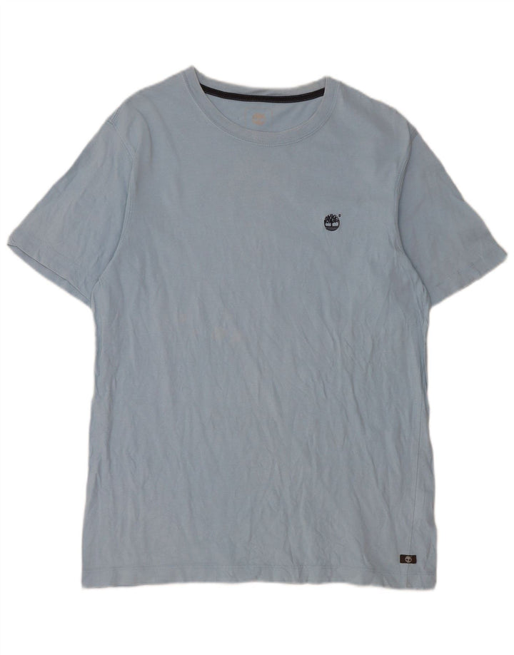 TIMBERLAND Ανδρικό γραφικό T-Shirt Top Μεσαίο Μπλε Βαμβακερό