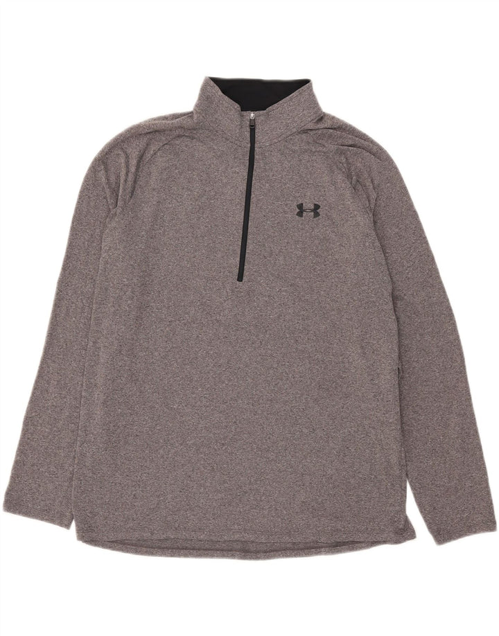 Ανδρική φόρμα πουλόβερ με φερμουάρ Heat Gear Under Armour Top XL Γκρι