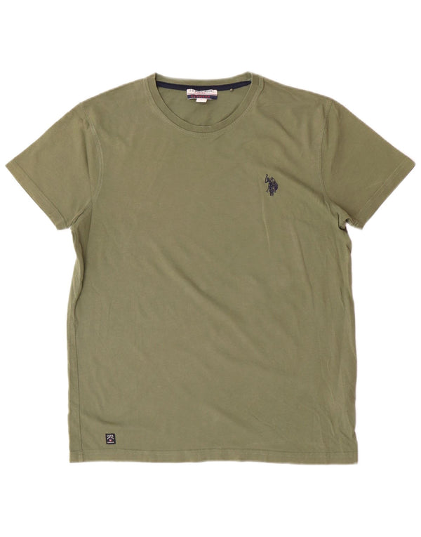 Πόλο Ασν. Γυναικείο T-Shirt Top UK 16 Large Khaki Cotton