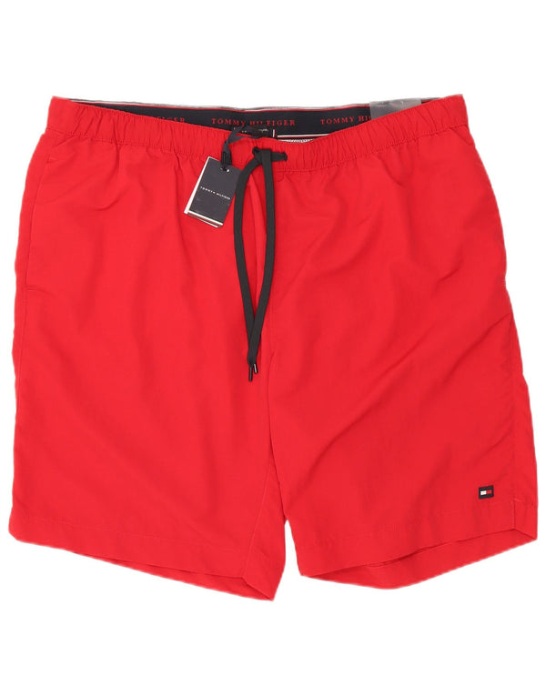 Ανδρικό ψηλό παντελόνι κολύμβησης Tommy Hilfiger 4XL κόκκινο πολυεστέρα