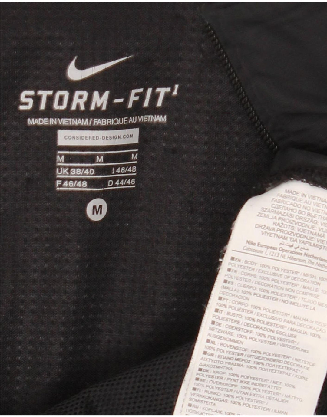 Ανδρική φόρμα Nike Storm-Fit Top Jacket UK 38/40 Μεσαίο μαύρο πολυεστέρα