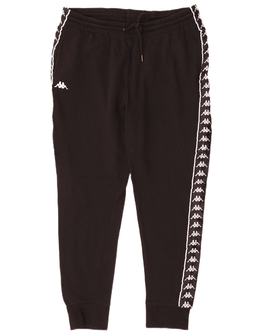 KAPPA Ανδρική Γραφική Αθλητική Παντελόνα Joggers 2XL Μαύρο Βαμβακερό