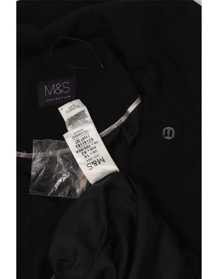 Marks & Spencer Γυναικεία καμπαρντίνα UK 14 Large Black Polyester