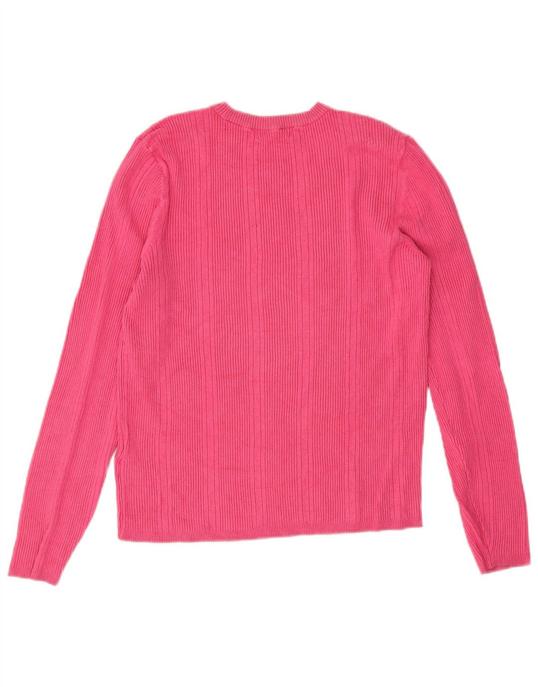 Marks & Spencer Γυναικείο πουλόβερ με λαιμόκοψη UK 14 Medium Pink Viscose