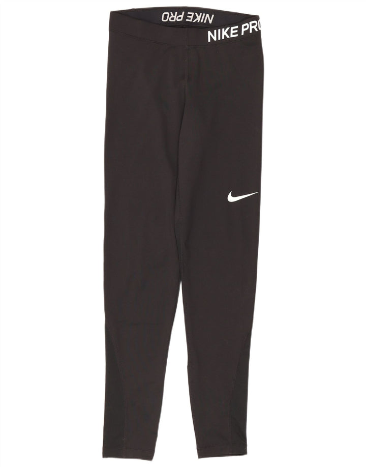 Γυναικείο κολάν Nike Dri Fit Graphic UK 8 Small Black Polyester