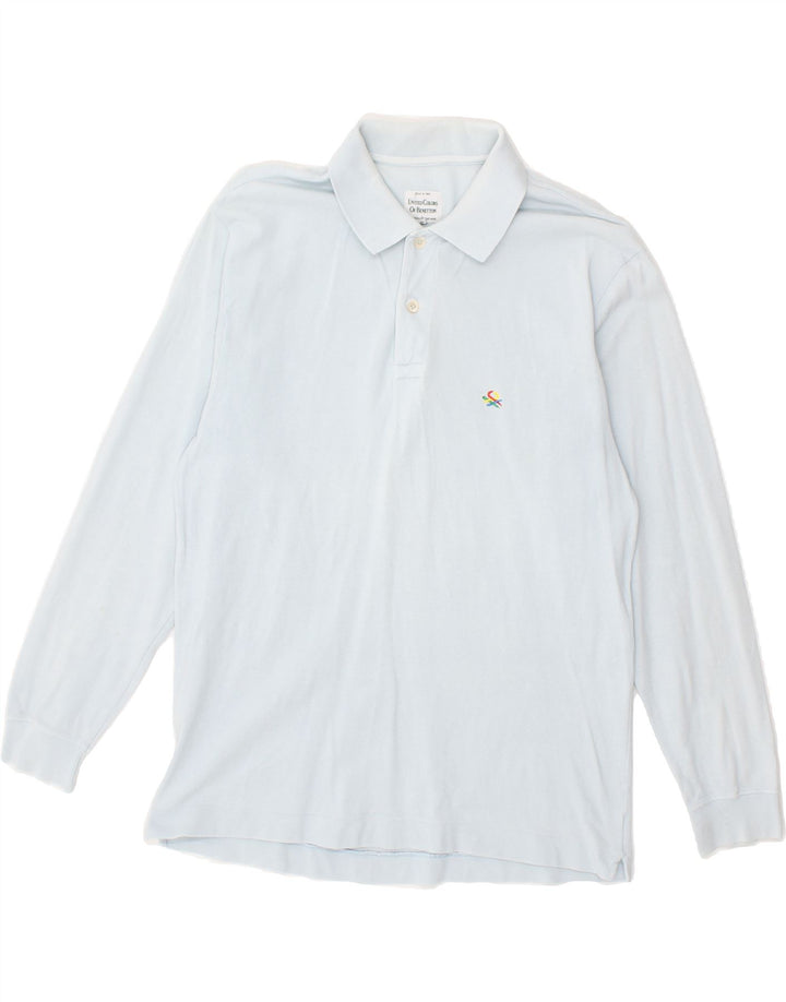 BENETTON Mens Long Sleeve Polo Shirt Small Blue Vintage Benetton and Second-Hand Benetton from Messina Hembry 