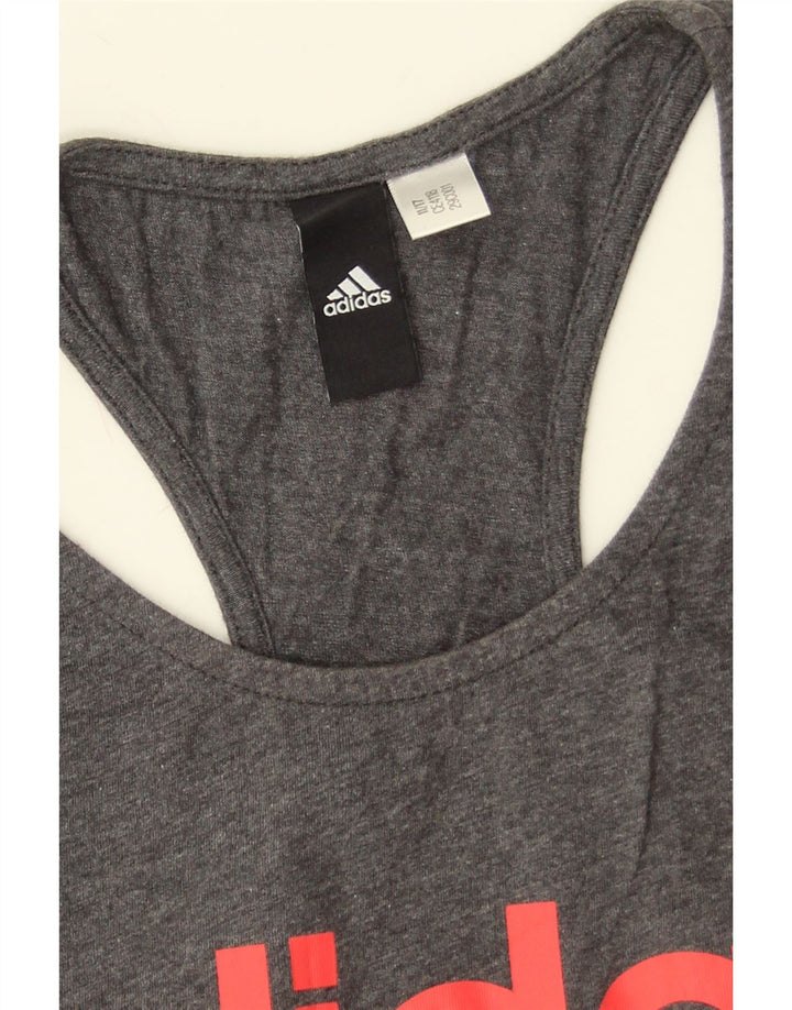 Γυναικείο γραφικό γιλέκο Adidas Top UK 8 Small Grey Flecked
