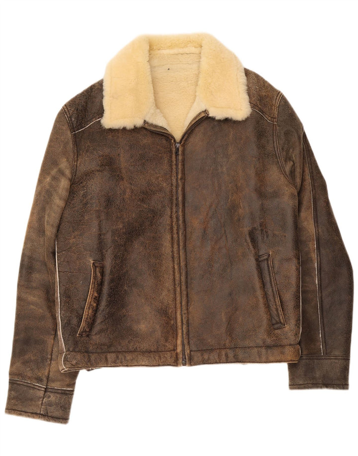 Pascucci Ανδρικό Shearling Jacket IT 54 2XL Καφέ